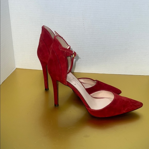 Jessica Simpson Shoes - Jessica Simpson Red Suede Heels